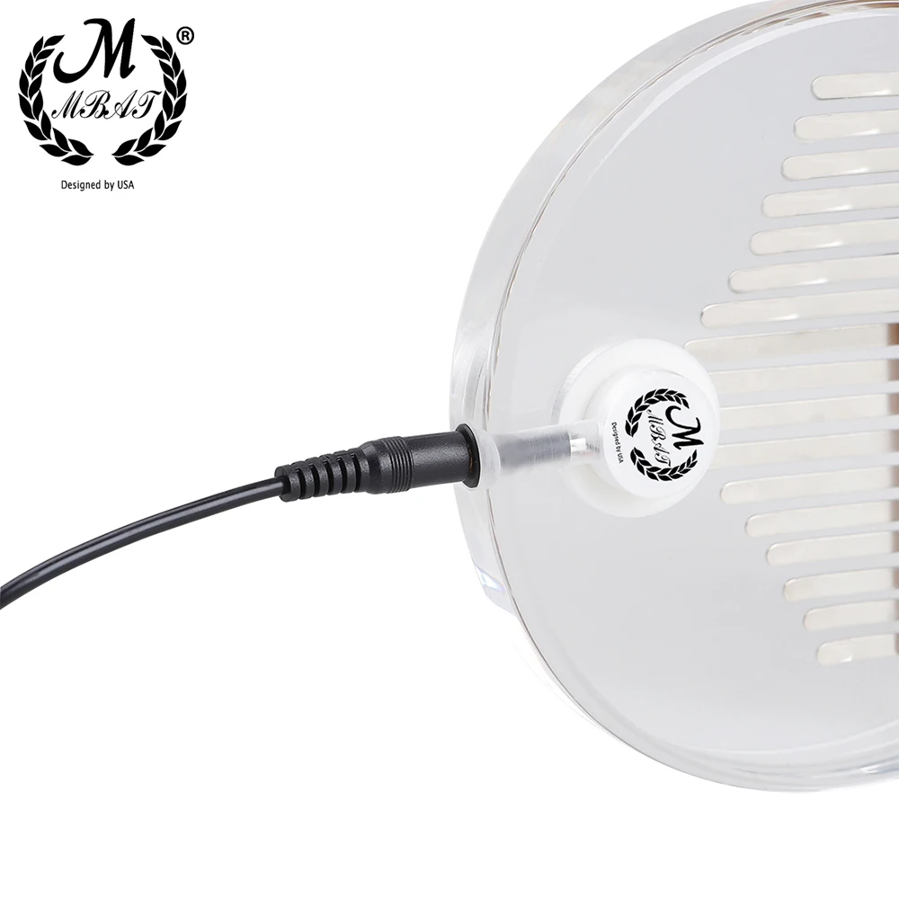 

M MBAT 17 Key Thumb Piano Musical Instrument Gift Acrylic Kalimba Transparent Crystal Cartoon Bear Design Connectable Speakers