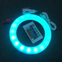 fashion arabia hookah 6 inch led ring lamp shisha colorful light panel for smoking narguile accessories for bar ktv parties