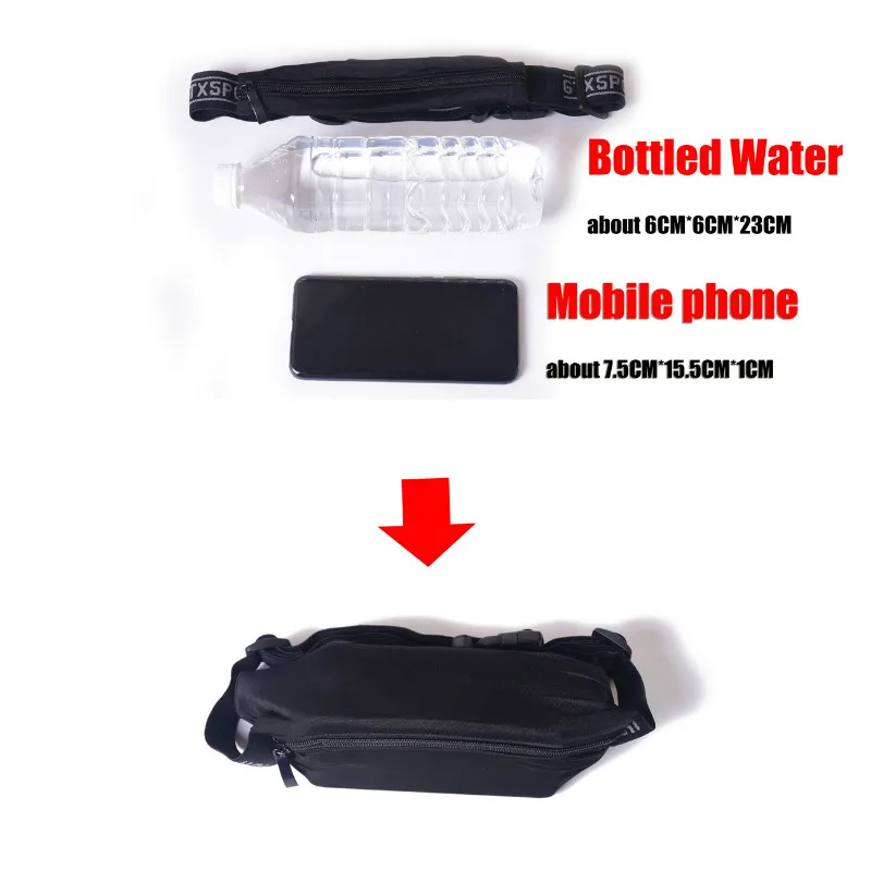 

Sports Running Waist Bag Belt Ultra Light Cell Phone Holder Fanny Pack for Triathlon Marathon Cycling Travel Fitness Gym Bag