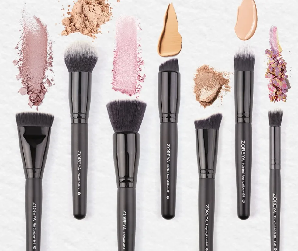 

7pcs Black Makeup Brushes Set Eye Face Cosmetic Foundation Powder Blush Eyeshadow Kabuki Blending Make up Brush Beauty Tool
