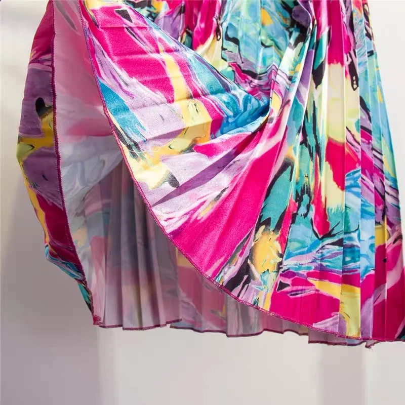 Юбка женская трапециевидная с цветочным принтом Marwin юбка до середины икры для