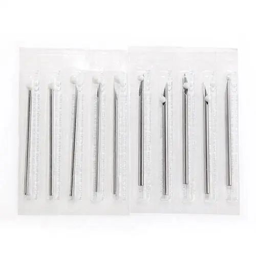 100 шт одноразовые стерильные тела пирсинг иглы татуировки пункционная игла для