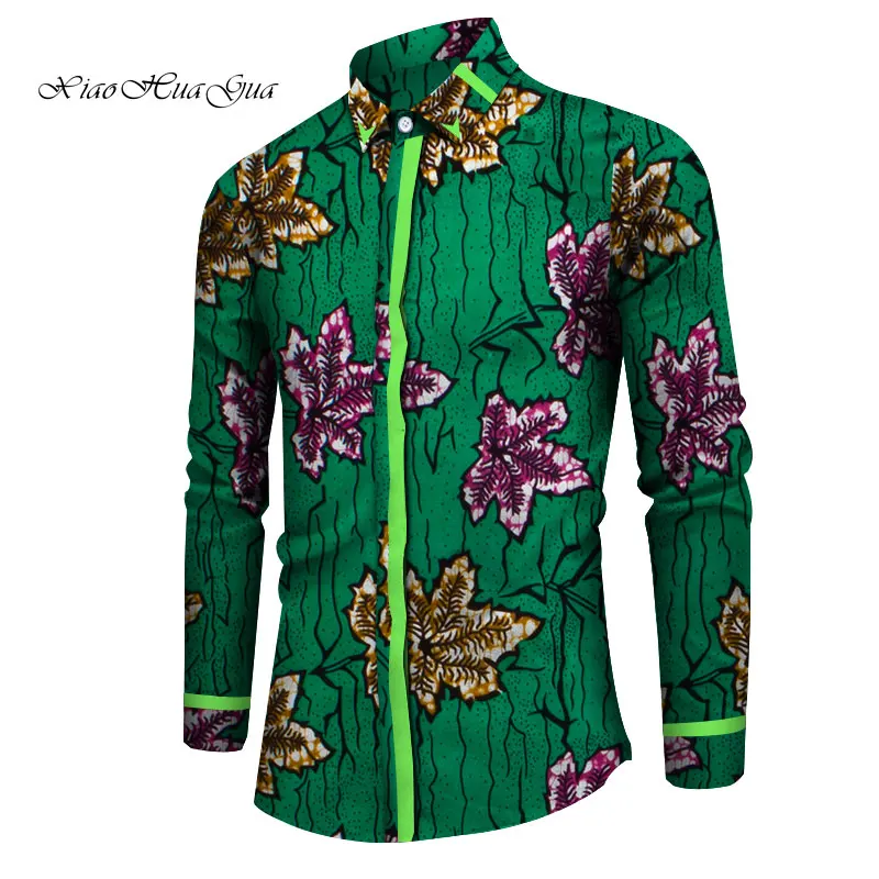 Рубашка мужская с длинным рукавом базин богатый традиционная африканская одежда
