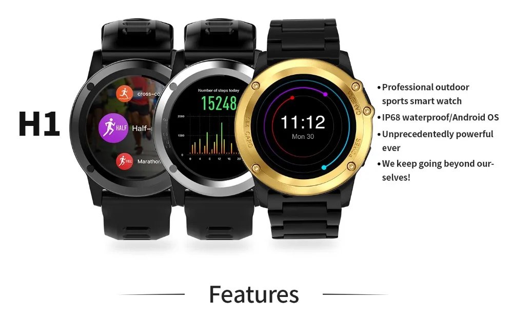 Умные часы H1, Android, монитор сердечного ритма, WiFi, gps, умные часы для мужчин, IP68, водонепроницаемые, для samsung, xiaomi, HUAWEI, часы GT KW88