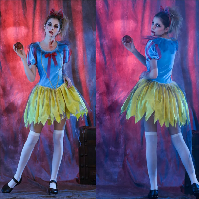 Кровавая Мария Снежная принцесса страшный костюм для Хэллоуина комплект женское