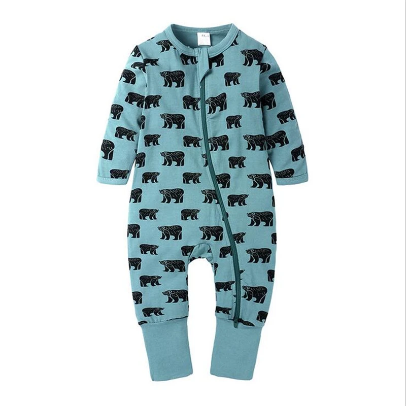 Bunvel/Одежда для новорожденных мальчиков и девочек Комбинезон с рисунком животных