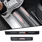 Наклейка на автомобиль, текстура из углеродного волокна, защита порога для Mini Cooper Clubman Countryman R50 R56 R57 R58 R60, аксессуары