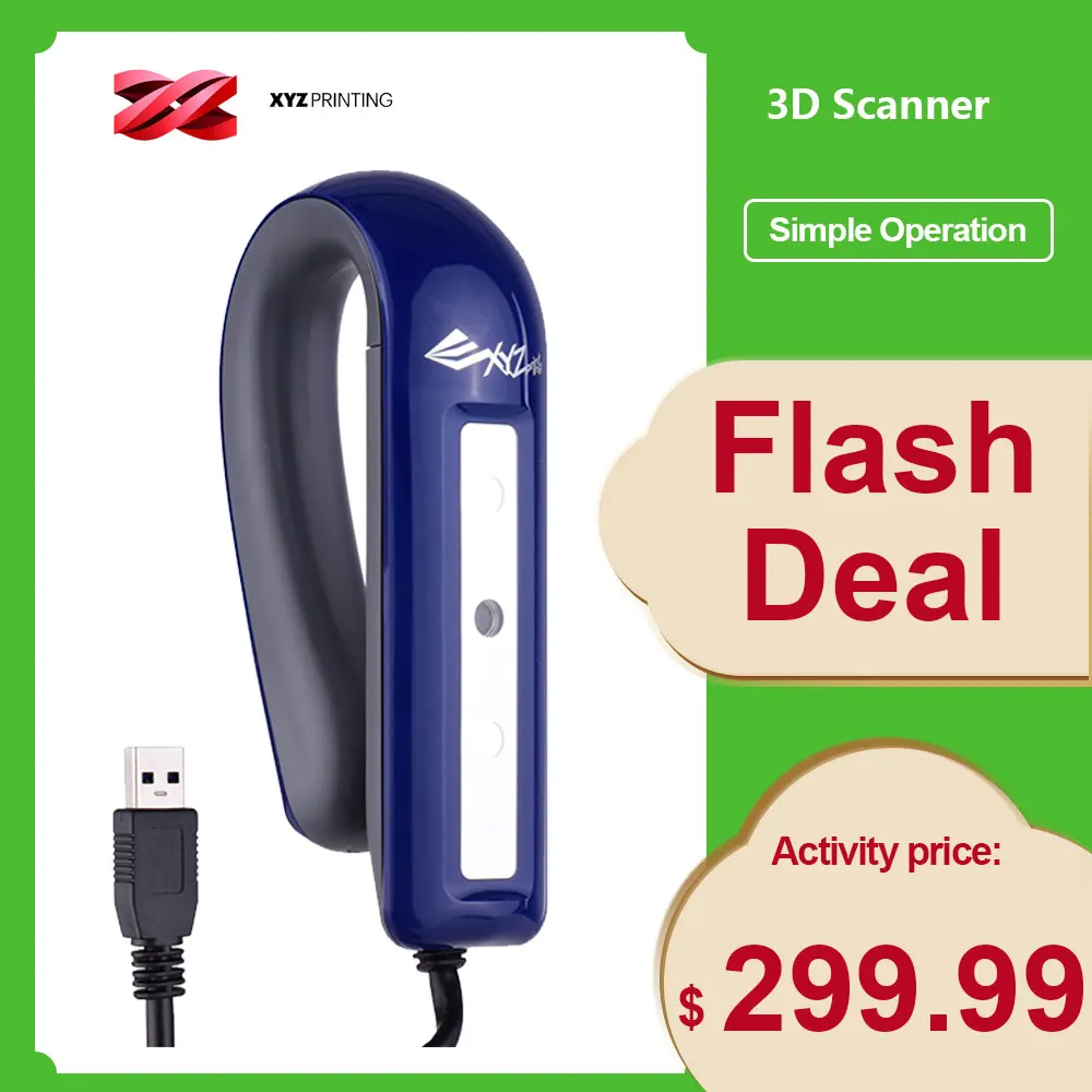 XYZprinting ручной Полноцветный 3D сканер 2 0 для моделирования высокоточный USB-сканер