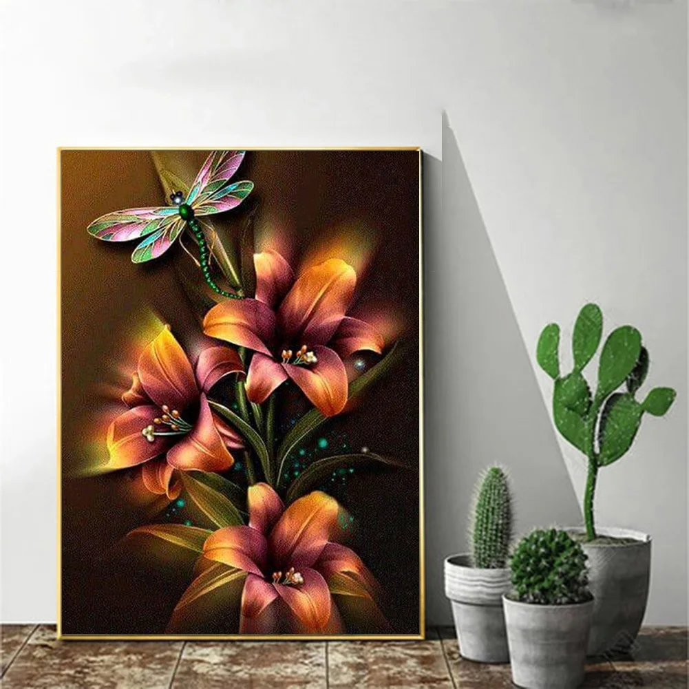 Набор для ручной вышивки со стрекозой изображения страз круглые камни мозаика