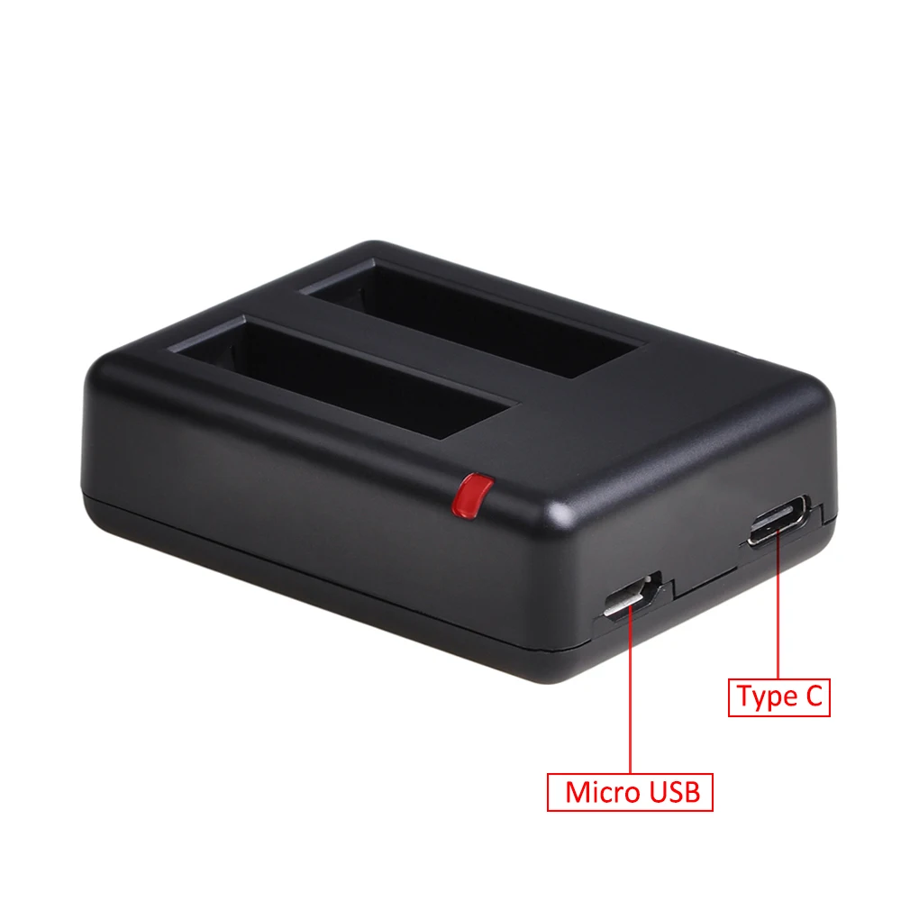 2 шт. 1200 мАч один аккумулятор + двойное зарядное устройство USB для Insta360 с портом Type C