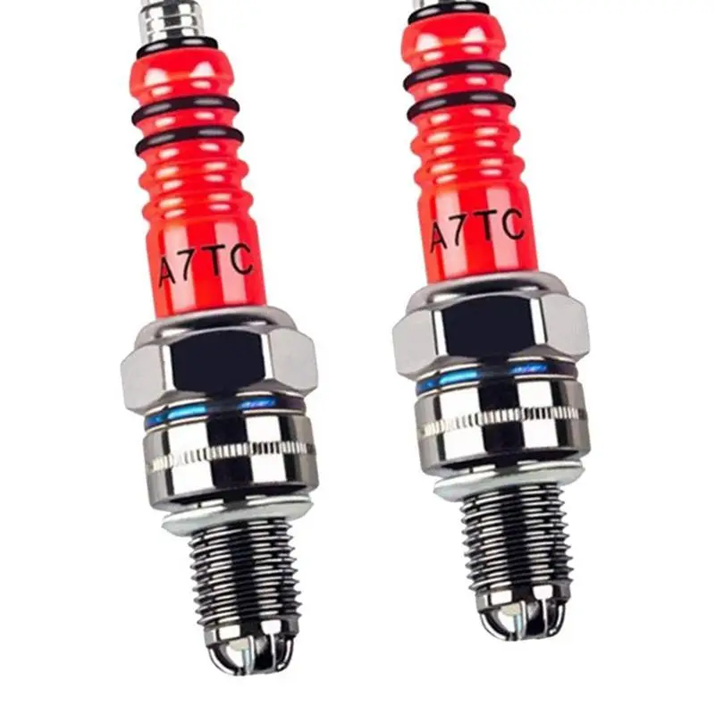 

Pack of 2 Racing 3 Electrode Spark Plug A7tc for 50cc 110cc 125cc 150cc Atv Scooter Dirt Bike Go Kart