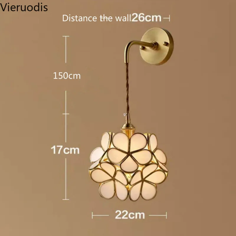 

LED Colorful Flower Wall Light Japanese Glass Wall Lamp for Restaurant Bedside Wall Sconce Luminaire Suspension Lights Fixture