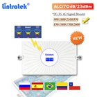 Усилитель сигнала сотовой связи Lintratek 2020, 2G 3G 4G, 70 дБ, 23 дБм, GSM 900 LTEDCS 1800 WCDMA 2100