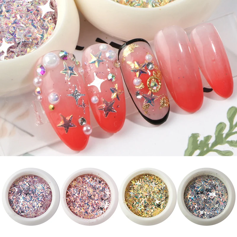 1 г 3D Блестки для ногтей голографический красочный мигающий эффект Сияющий