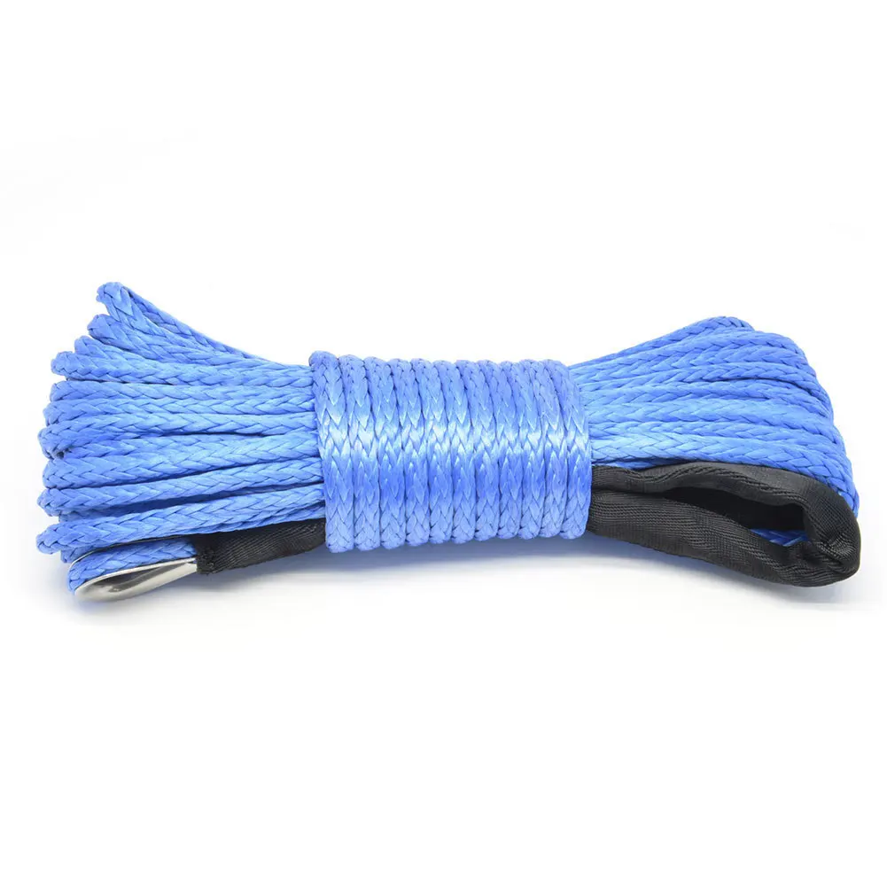 

15m 7700 lbs Winch Rope String Line Cable With Sheath Synthetic Towing Rope Car Wash Maintenance String for ATV UTV Off-Road