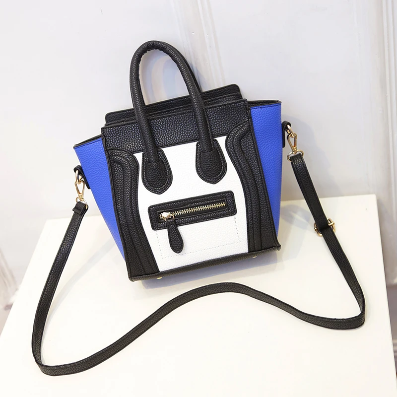 

2021 new Korean Bat Bag, embarrassing face bag, color contrast smile face bag, handbag, One Shoulder Messenger Bag