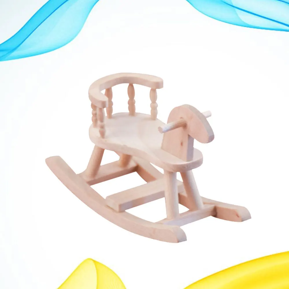 

Simulated Little Horse Plaything Toys Artificial Micro Decors Photograph Layout Props Wooden Ornaments for Kids Doll House Micro