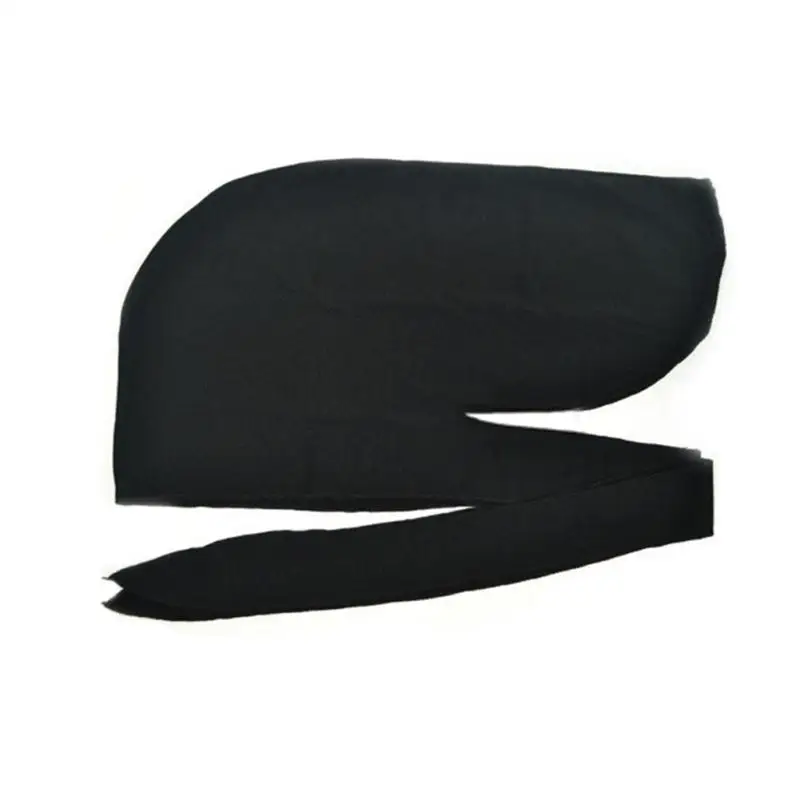 Модный шарф Du-Rag, головной убор, шапка с завязками, Байкерская Кепка, мужская, женская, для спорта на открытом воздухе, головной убор, одноцветная повязка на голову, банданы - Цвет: White