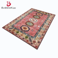 bubble kiss ethnic style turkish pattern design pink rugs home non slip customized carpets for bedroom popular soft floor mats
