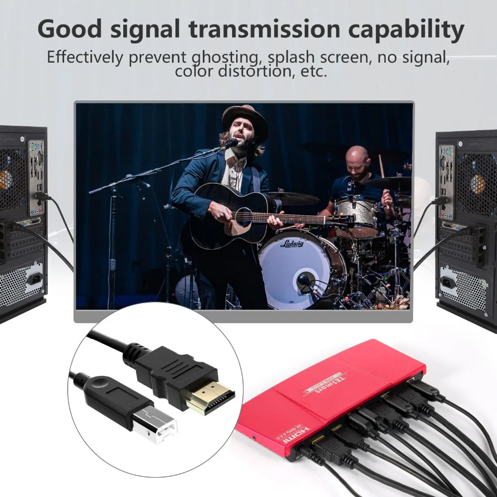 Tesla smart высококачественный 1,5м HDMI USB KVM выделенный кабель