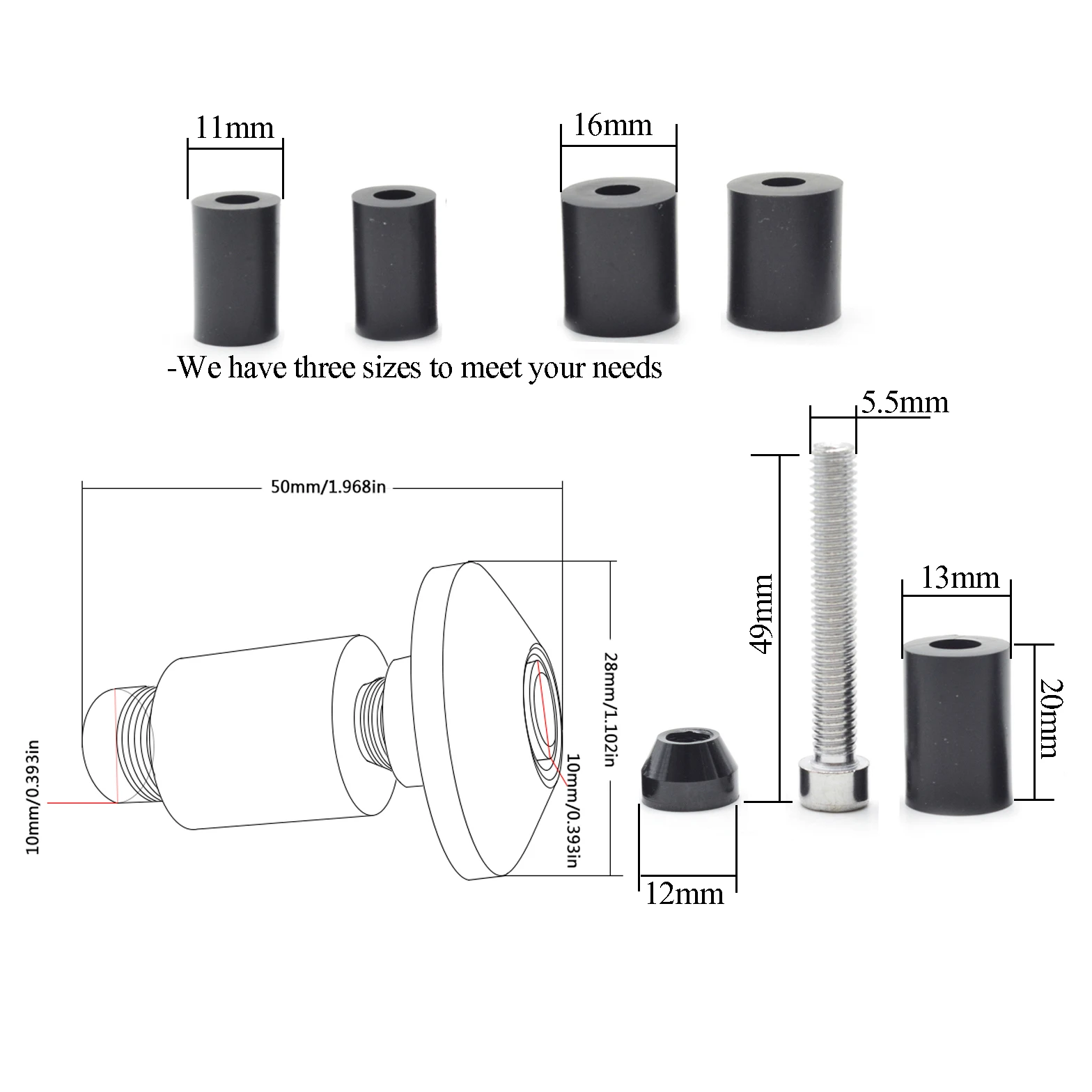 

Motorcycle Accessories 7/8'' 22MM Handlebar Grips Handle Bar Cap End Plugs For Honda CB400 CBR CB500 CBF600 CB600 Hornet 600