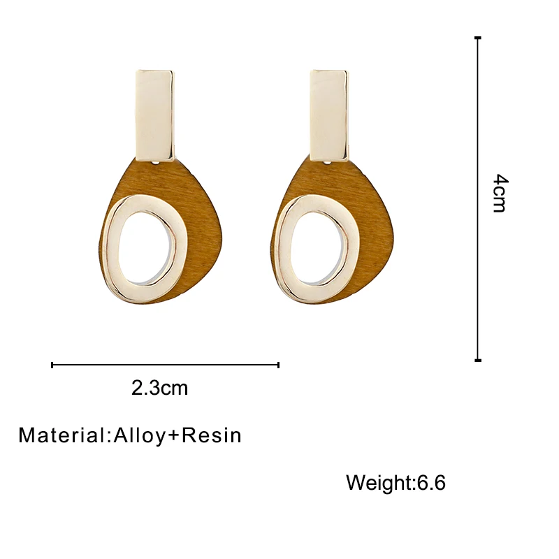 

AENSOA Vintage Hollow Wood Drop Earrings For Women Irregular Geometric Statement Dangle Earring Pendant Fashion Jewelry Gifts