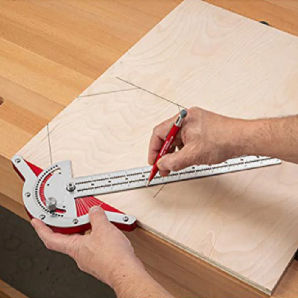 

Wood workers Edge Rule Efficient Protractor Angle Protractor Woodworking Ruler Angle Measure Stainless Steel Carpentry Tool