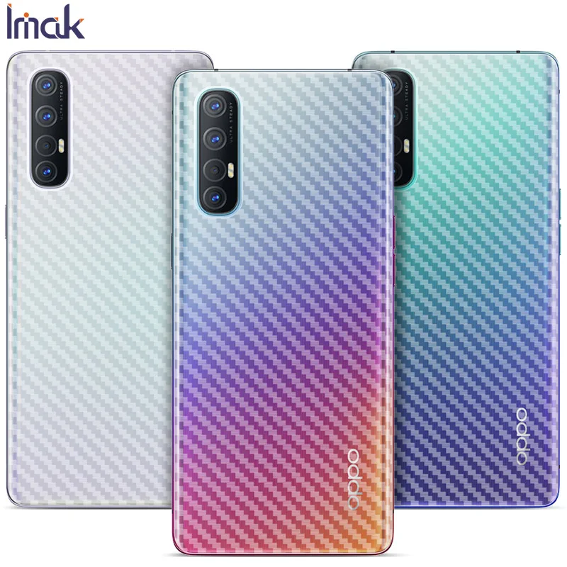 IMAK углеродное волокно шаблон задняя пленка для Oppo Reno3 Pro задний стикер волокна