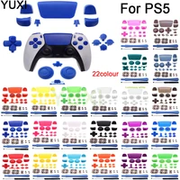 yuxi full set button w tool joysticks cap dpad r1 l1 r2 l2 direction key abxy buttons conductive adhesive for ps5 contro