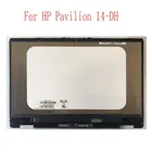 14-дюймовый сенсорный экран для HP Pavilion x360 14 dh 0706nz, дигитайзер, ЖК-дисплей в сборе с рамкой, замена