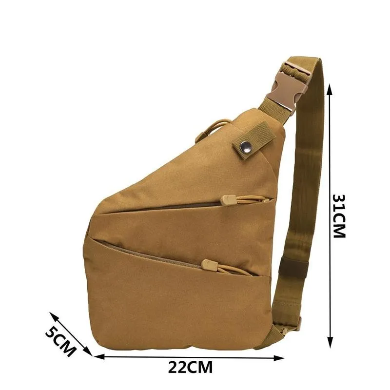 

1pcs shoulder bag Storage Gun Bag Holster Men's Left Bag Bag Bag Outdoor Chest Nylon Anti-theft Right Shoulder Hunting R4Z3