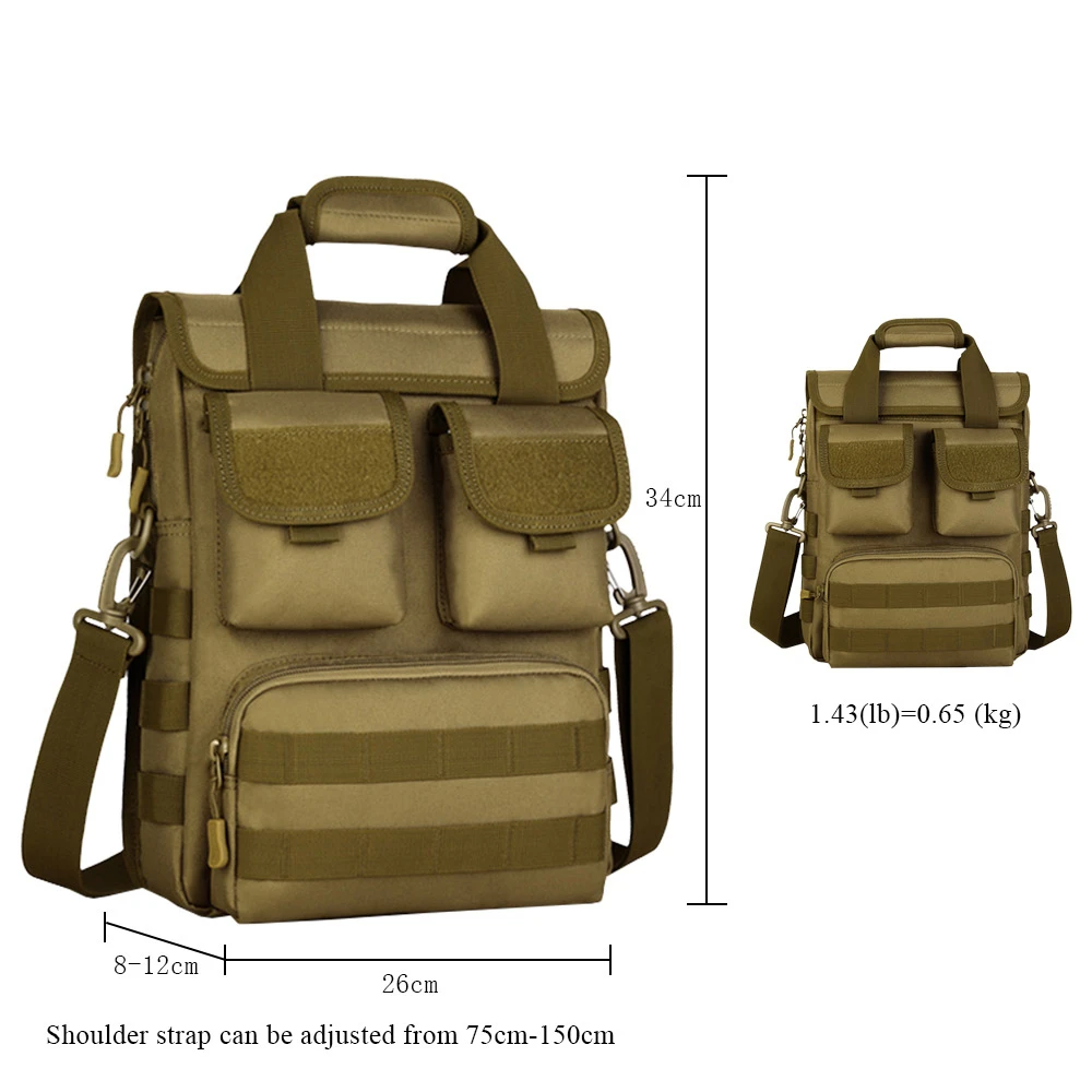 Tactical Backpack Nylon 12 Inch Tablet Military Bags Cross Body Camouflage Molle Hunting Camping Hiking Sports Functional Bag
