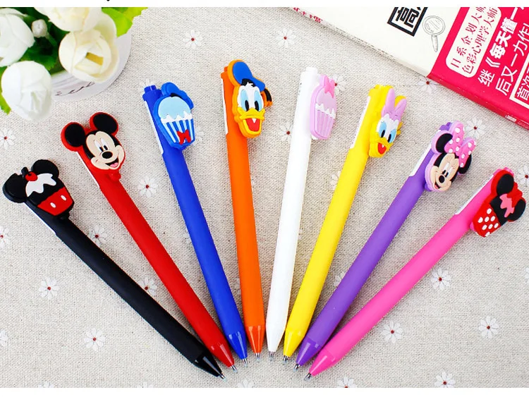 Новинка гелевая ручка Disney с мультяшным рисунком Микки и Минни милые канцелярские