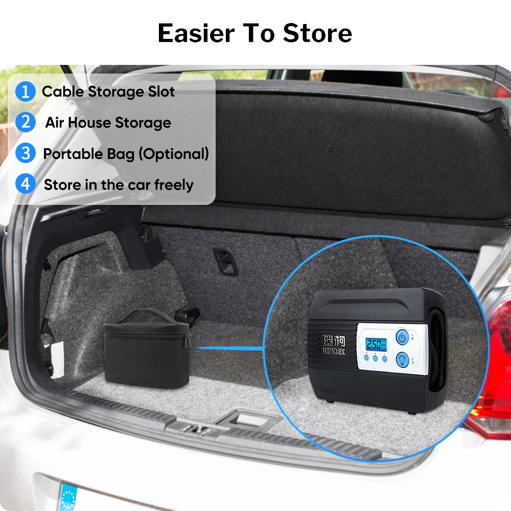 

Car Compressor For Auto Tire Pump 12 V Inflatable Tyre Inflator Electric Portable Digital Boat Air Inflation 12v