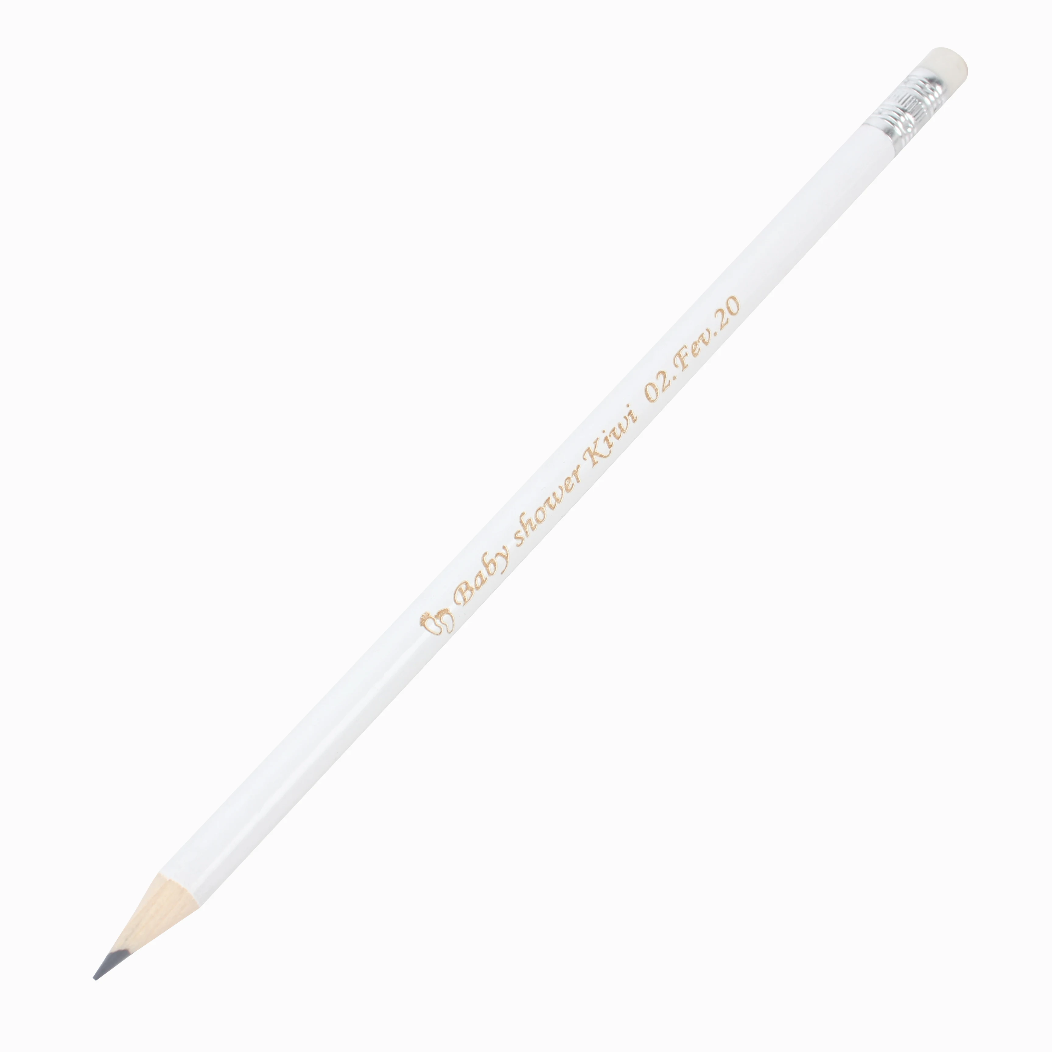 30 шт Персонализированные Гравированные деревянные карандаши с резиновыми