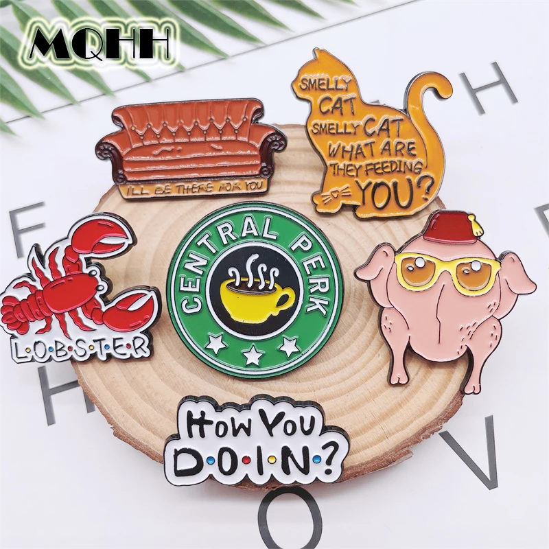 Креативные индивидуальные эмалевые булавки в виде животных кота индейки