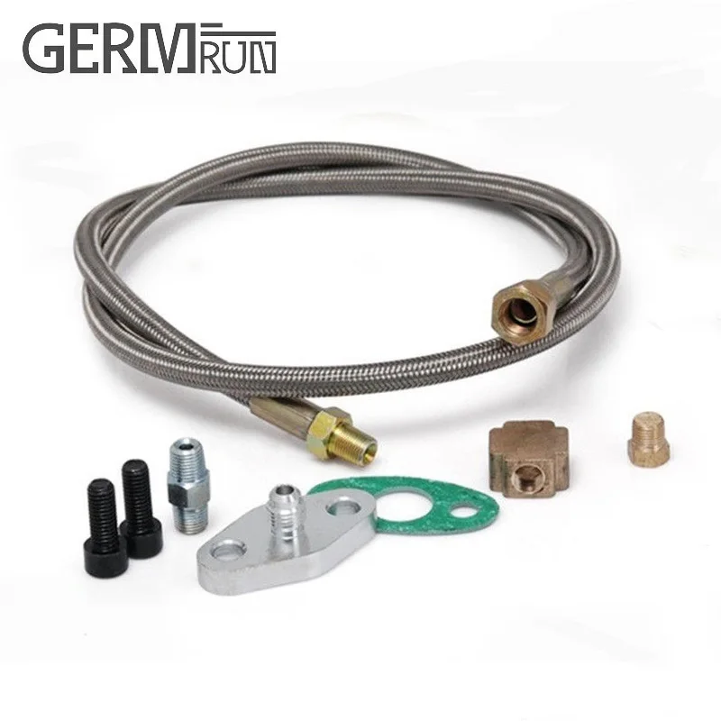 

Линия подачи масла Turbo 1/8 NPT 4AN подходит для T3 T4 T3/T4 T04E T70 T66 T67 GT35 T3/60-1 GT45