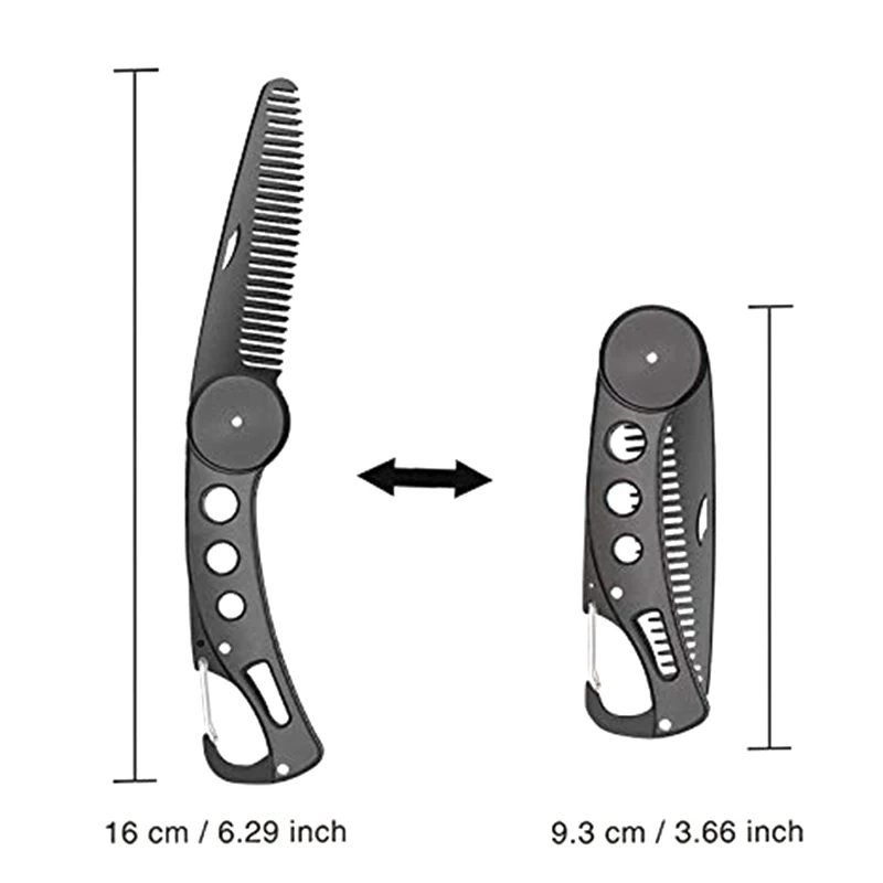 

Men Beard Mustache Combs Pocket Stainless Steel Beard Brush Keychains Bottle Opener J9