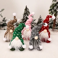 christmas gnome doll ornaments standing plush dolls holiday decoration tabletop figurines for home windows gifts