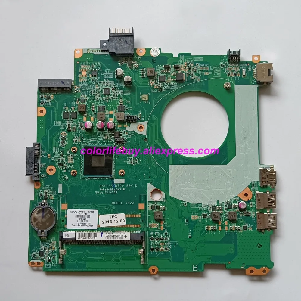 Genuine 766361-501 766361-601 766361-001 DAY12AMB6D0 UMA w N3530 CPU Laptop Motherboard for HP Pavilion 14-V038CA Notebook PC