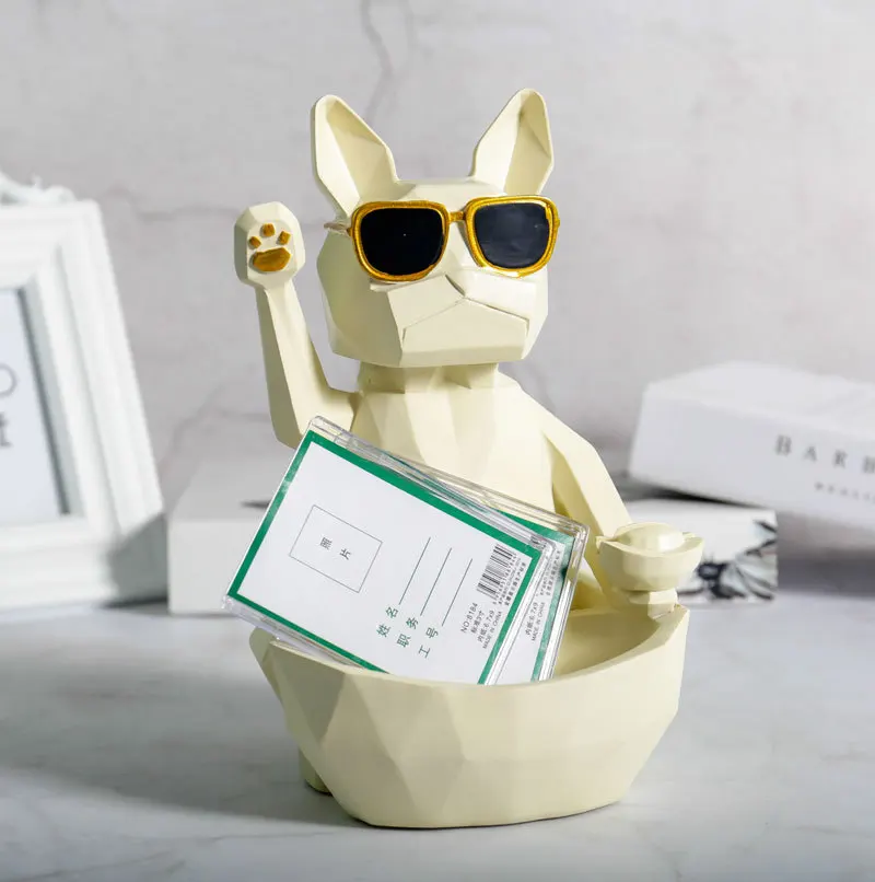 Смоляные собачки ручной работы для домашнего хранения французские статуи