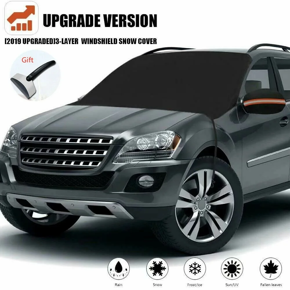 Universal Front Windscreen Snow Ice Cover Waterproof Sun Shade Protector For Car Truck SUV + Storage bag+ Scraper | Автомобили и