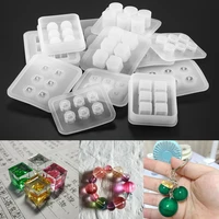 1pcs mixed size beads uv epoxy resin molds necklace bracelet pendant silicone casting mould tools for diy jewelry making