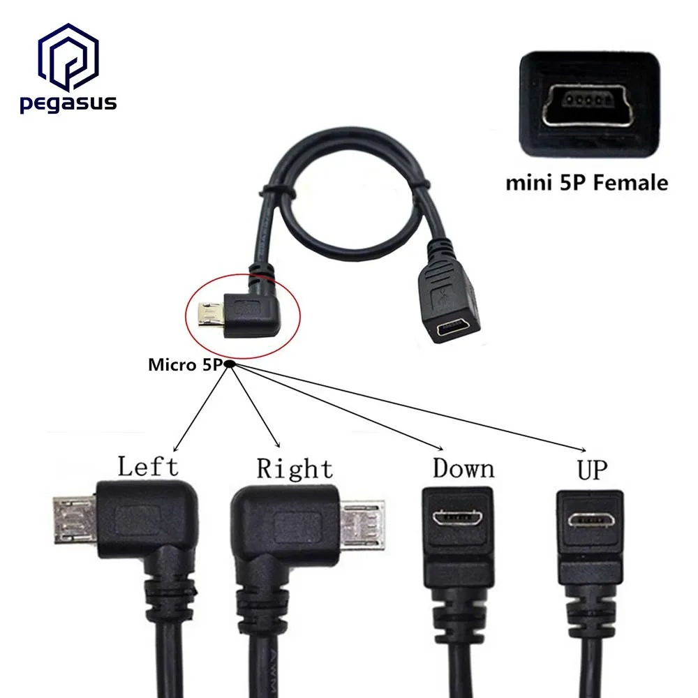 

Кабель-Переходник USB 2,0 Mini 5pin A Female к Micro 5pin B Male