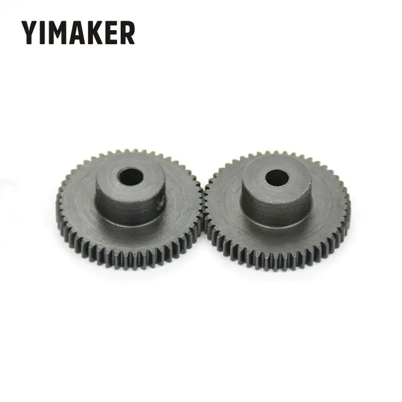YIMAKER 2 шт. 50 зубьев 5 мм 0 Модуль Spur Gear s верхнее отверстие для провода M3 внутреннее 45