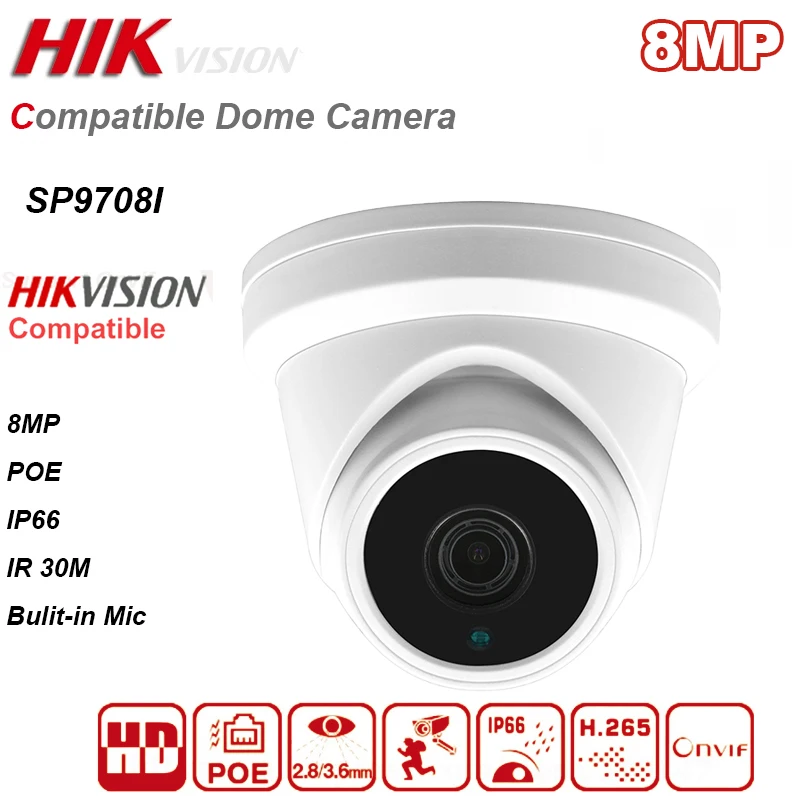 

KIMPOK 4K IP Camera POE 20fps SONY Sensor Security CCTV Cam H.265 Indoor Outdoor Audio Video Surveillance Onvif IP66 P2P H.265