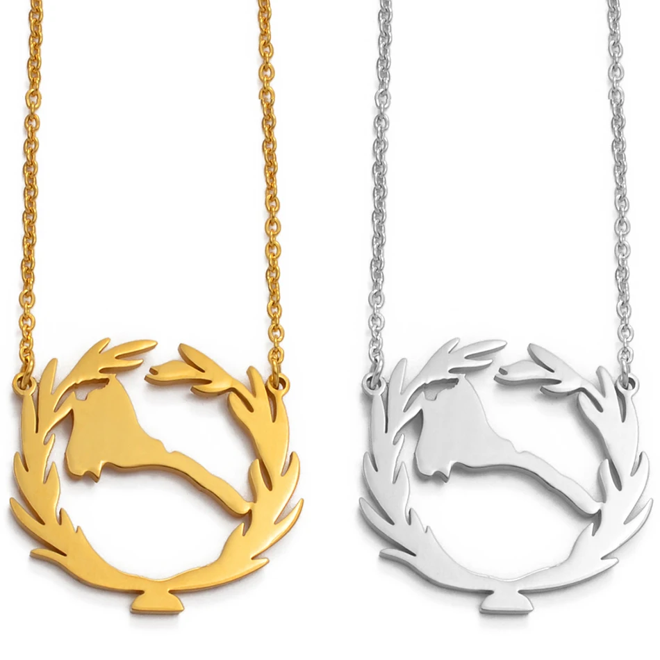 Ожерелье с подвеской Anniyo картой Эритреи для женщин и девушек ювелирные изделия