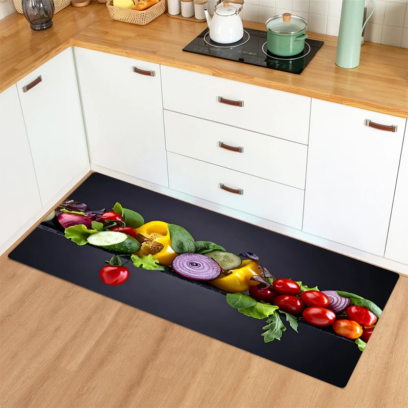 

Fruit Design Bathroom Absorbent Mat Household Simple Toilet Door Mat Entrance Carpet Mat Bathroom Anti Slip Mat Kitchen Carpets