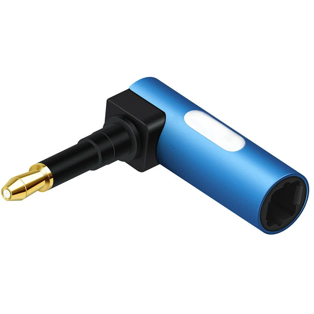 Цифровой 3 5 мм Мини оптоволоконный адаптер 90 градусов оптический аудио кабель