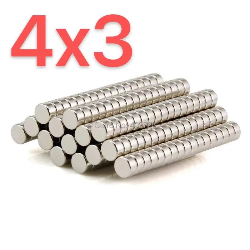 Неодимовый магнит 4x3 1000 шт. редкоземельный маленький супер сильный Круглый